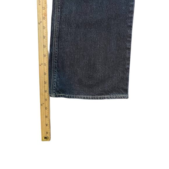 Arizona Jeans Men’s Bootcut Jeans 31x30 Dark Wash 100% Cotton Hem Wear - Picture 8 of 10